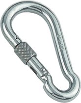 Karabijnhaak met borgmoer 13 x 160 mm RVS-316