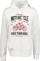 DEELUXE Sweatshirt met capuchon en motorprint WILDLIFE White
