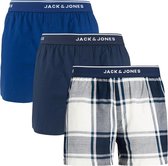 Jack & Jones collin 3P woven boxers blauw - S