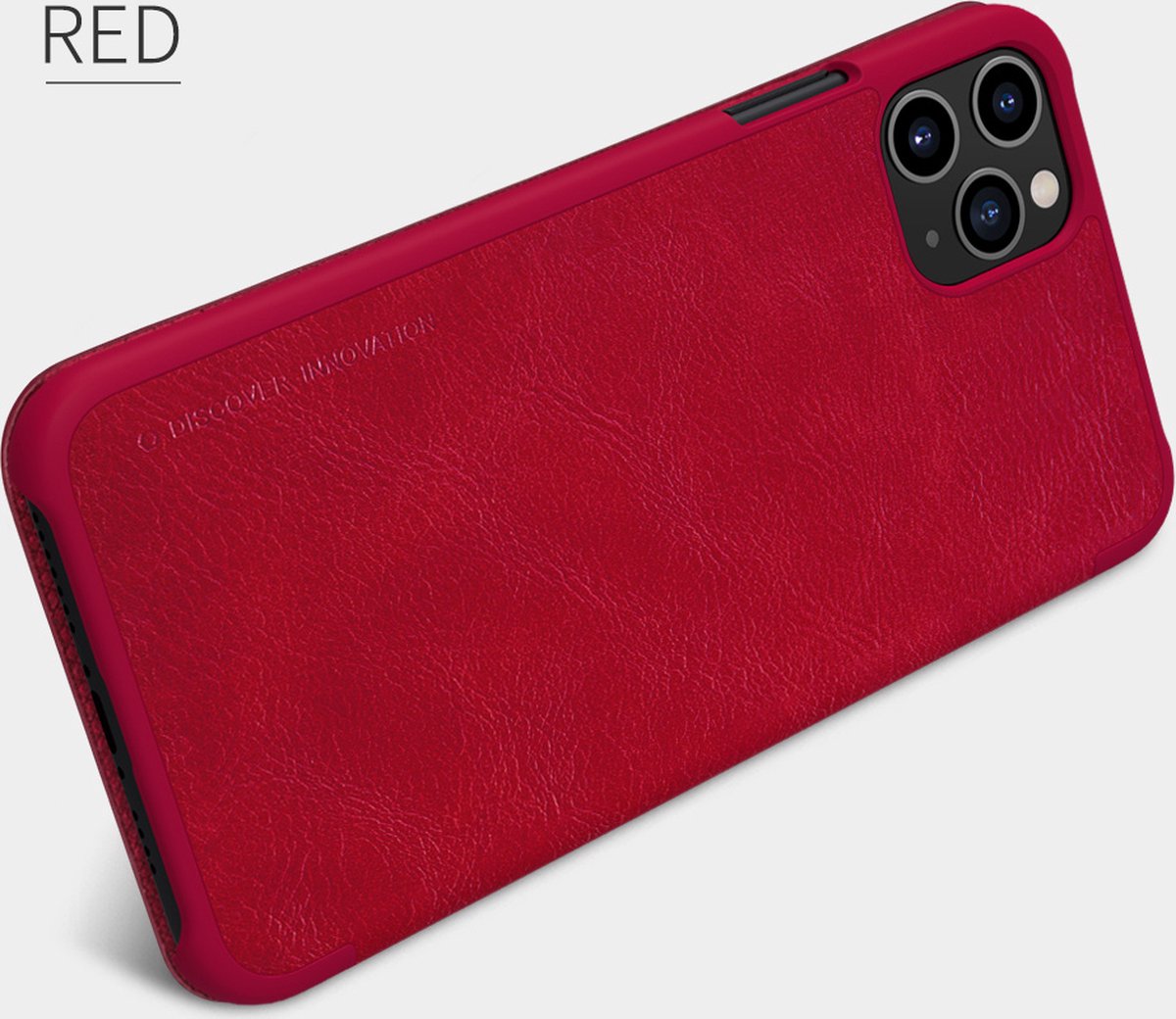 Nillkin Qin Book Apple Hoesje geschikt voor iPhone 11 Pro Max - Rood