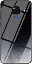 Voor Huawei Mate 20 X (5G) Sterrenhemelpatroon Gehard Glas + TPU Schokbestendig Beschermhoes (Sterrenhemel Crescent)