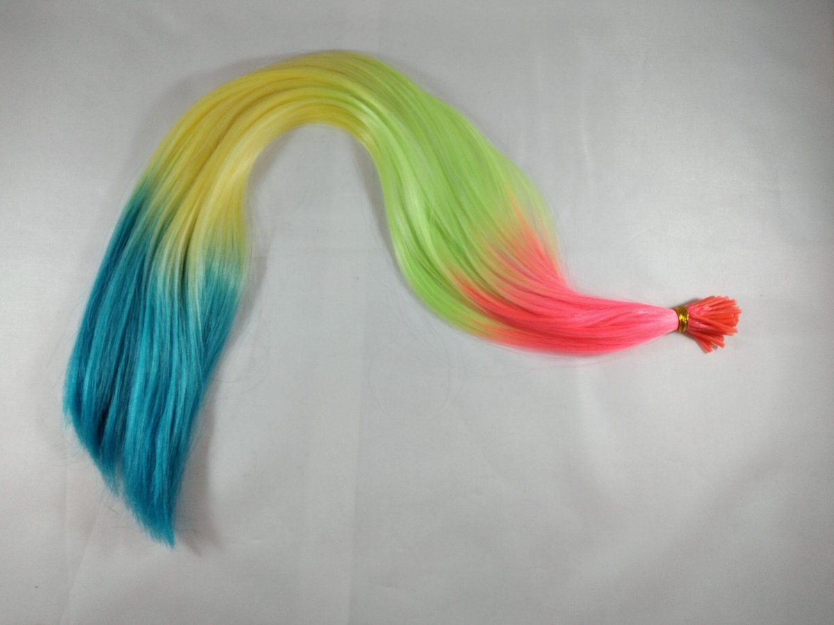 haar extention fluor roze groen geel blauw nr 11, Kindercrea