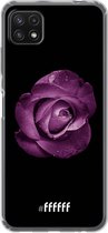 6F hoesje - geschikt voor Samsung Galaxy A22 5G -  Transparant TPU Case - Purple Rose #ffffff