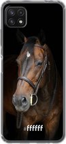 6F hoesje - geschikt voor Samsung Galaxy A22 5G -  Transparant TPU Case - Horse #ffffff