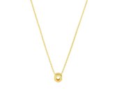 YO&NO -  Ketting - Goud - Anker - letter O -  1,0 mm -  41 - 43 - 45 cm - 585 goud