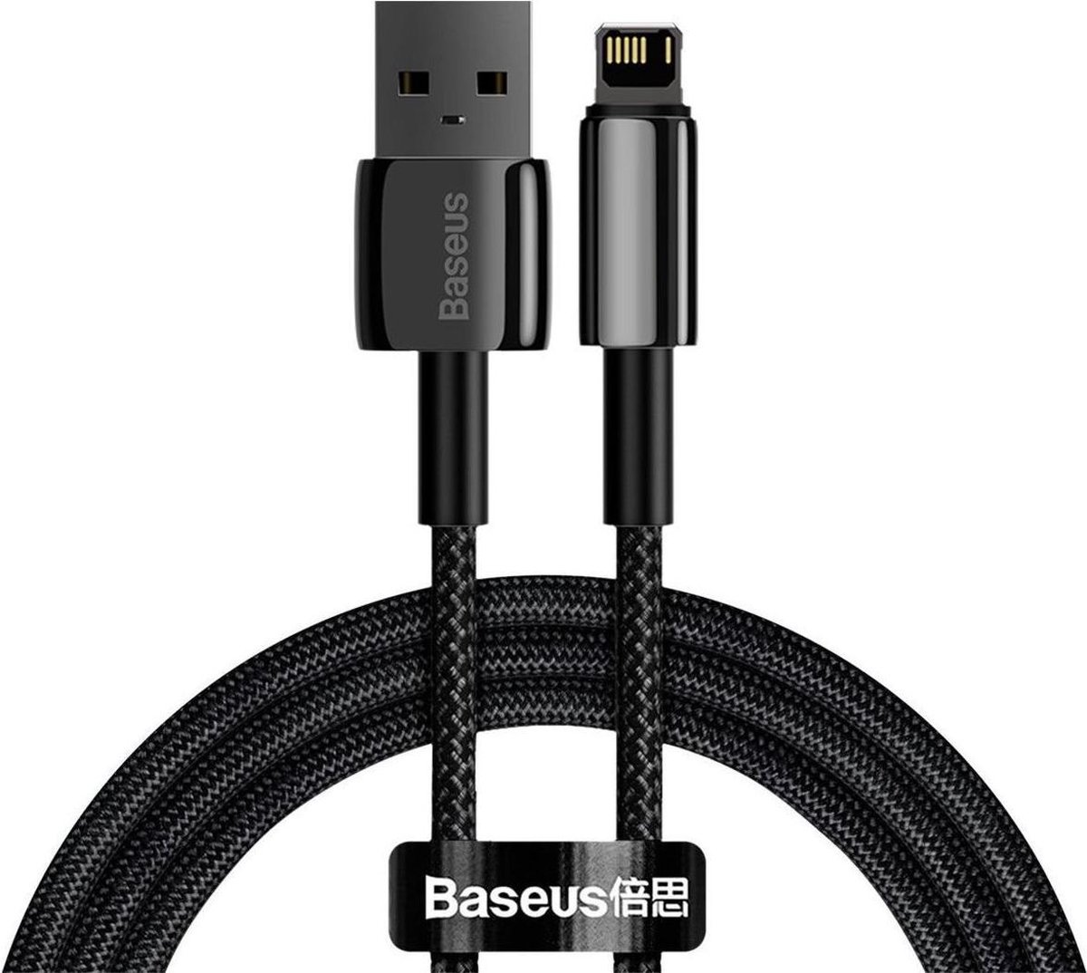 Baseus - Tungsten - USB - Lightning-kabel 2,4 A - 2 - m - zwart - (CALWJ-A01)