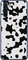 6F hoesje - geschikt voor OPPO A91 -  Transparant TPU Case - Dalmation Print #ffffff