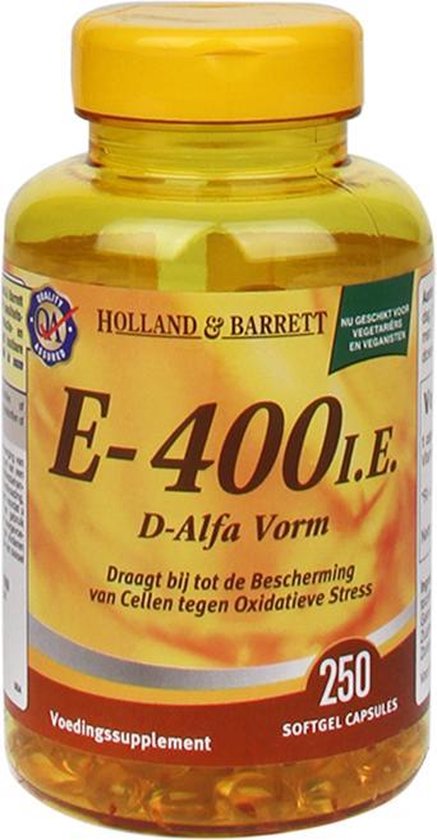 Vitamine E400 - Holland & Barrett - 250 Capsules - Vitamines