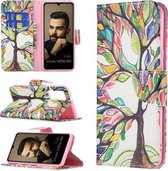 Voor vivo V21e 5G Gekleurd Tekenpatroon Horizontale Flip Lederen Case met Houder & Kaartsleuven & Portemonnee (Tree Life)