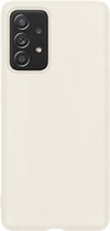 Hoesje Geschikt voor Samsung A52s Hoesje Siliconen Cover Case - Hoes Geschikt voor Samsung Galaxy A52s 5G Hoes Back Case - Wit