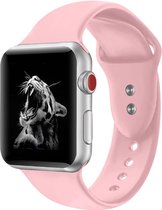 Shop4 - Bandje voor Apple Watch 7 45mm - Small Siliconen Roze