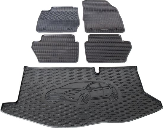 Tapis de voiture en caoutchouc avec tapis de coffre - convient pour Ford  Fiesta à