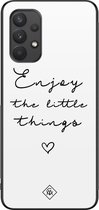 Samsung A32 4G hoesje - Enjoy life | Samsung Galaxy A32 4G case | Hardcase backcover zwart
