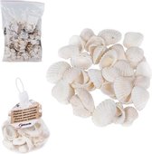 3x zakjes decoratie/hobby witte schelpen 100 gram - Maritiem/zee/strand thema