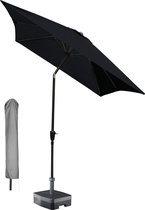 Kopu® Bilbao Parasolset Rechthoekig 150x250 cm met Hoes - Zwart