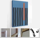 Set of minimalistic geometric posters with dynamic line elements. Modern contemporary trendy abstract creative templates vector illustration - Modern Art Canvas - Vertical - 1804841644 - 40-3