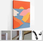 Abstract coloful landscape poster collection. Set of contemporary art print templates. Nature backgrounds for your social media - Modern Art Canvas - Vertical - 1814521556 - 50*40