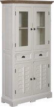 Vitrinekast | palermo | wit | 109 x 40 x 200(h) cm