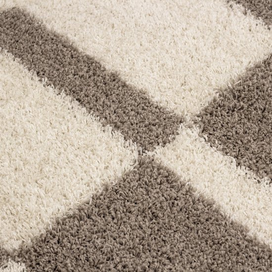 Pile Extra haute et tapis moderne Gala - beige - 160x230 cm