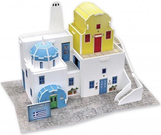 Cubicfun 3d Puzzel Traditional Residence Greece Foam 21 Stukjes