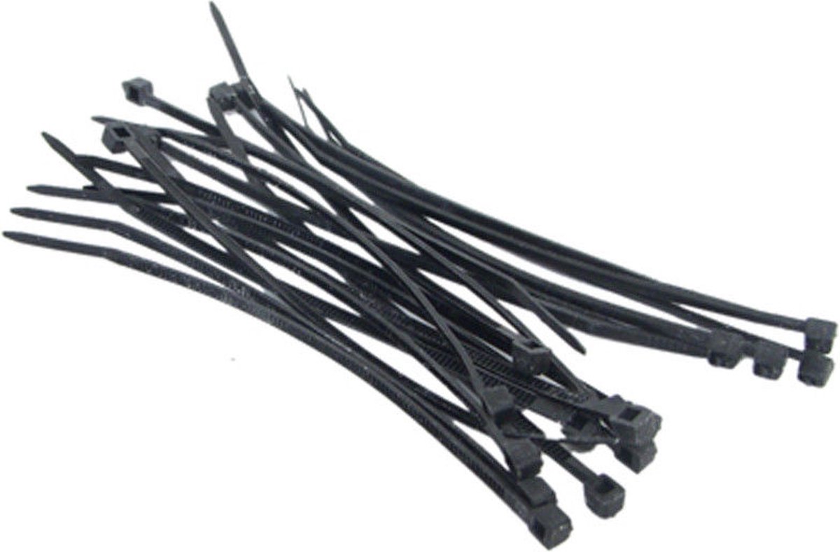 Serre-câble noir 368 mm x 4,8 mm 1x100 pièces + stylo shortpack