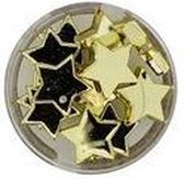 0809-14934 Parels stervorm goudkleurig metallic 14 mm