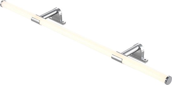 Lindby - Wandlamp - 1licht - ABS, polycarbonaat - H: 5 cm - chroom, wit - Inclusief lichtbron