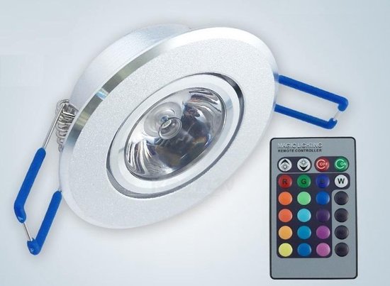 Uitgaan mini wandelen LED Spot RGB - 3 Watt - Inbouw | bol.com