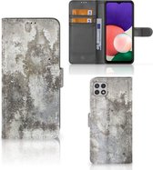 Flipcover Geschikt voor Samsung Galaxy A22 5G Telefoon Hoesje Beton