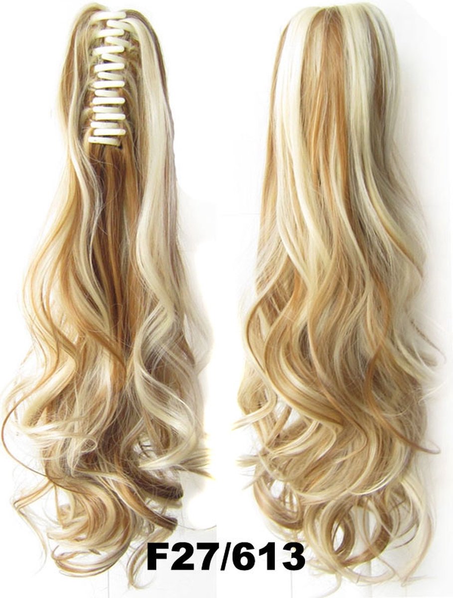 Brazilian Paardenstaart - Ponytail Haar Extensions Wavy - Blond F27/613