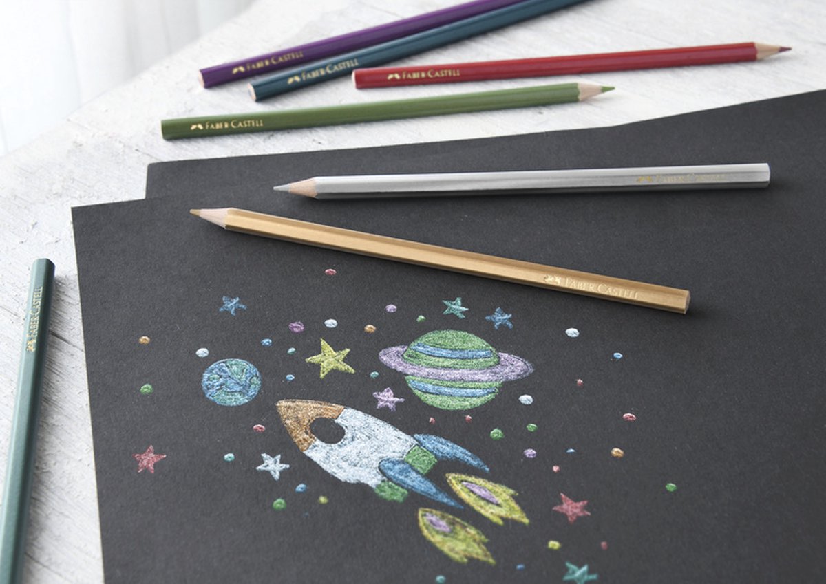 Faber-Castell kleurpotloden - metallic - 10 stuks - FC-201583 — cadeau in Hobby - foto 2