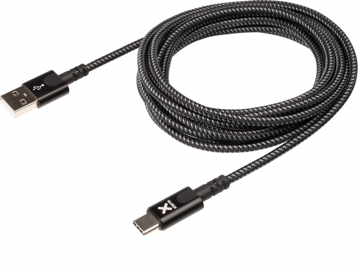 Xtorm CX2061 USB-kabel 3 m 2.0/3.2 Gen 1 (3.1 Gen 1) USB A USB C Zwart