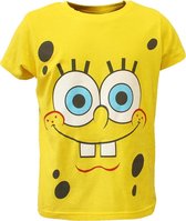 Nickelodeon Spongebob Face Kids T-Shirt Geel - Officiële Merchandise