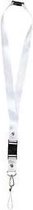 Sleutelhangerkoord, wit, L: 53 cm, B: 2 cm, 1 stuk