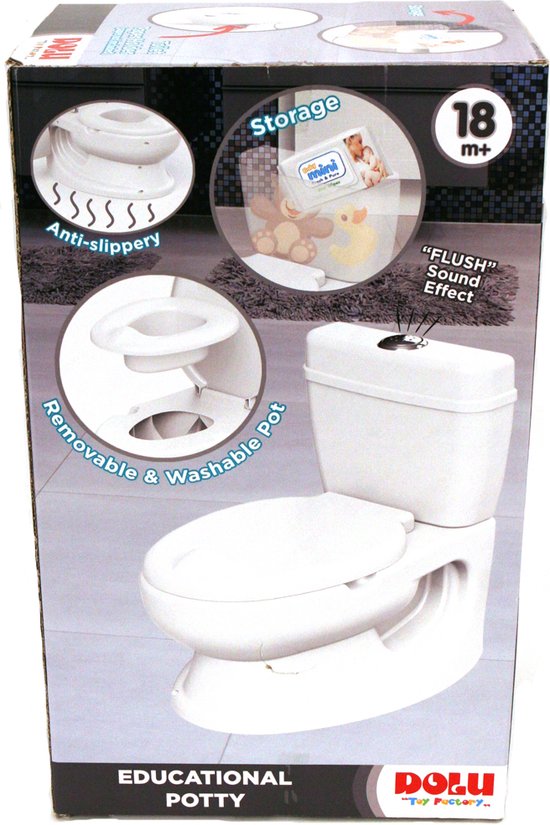Product: Dolu Educatief Kinder Toilet met Geluid - Wit, van het merk Basic