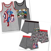 Marvel Avengers ondergoed set 5-delig - 3x boxershort + 2x hemd - Katoen - Maat 134/140