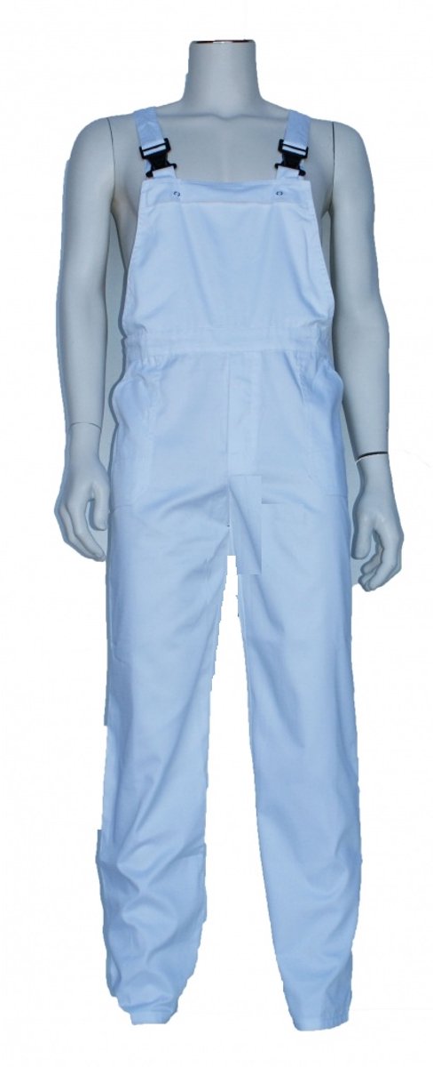 Top Rock Tuinoverall volw TB6535-009 poly/katoen - Wit - 66