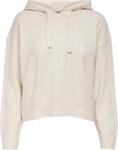 Jacqueline de Yong Trui Jdypamela Life L/s Hood Crop Pull.k 15232883 Oatmeal/melange Dames Maat - XL