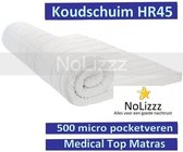 Aloe Vera - Medical Top Matras - HR45 Koudschuim 10 CM (500 micro pocketveren) - Gemiddeld ligcomfort - 80x210/10