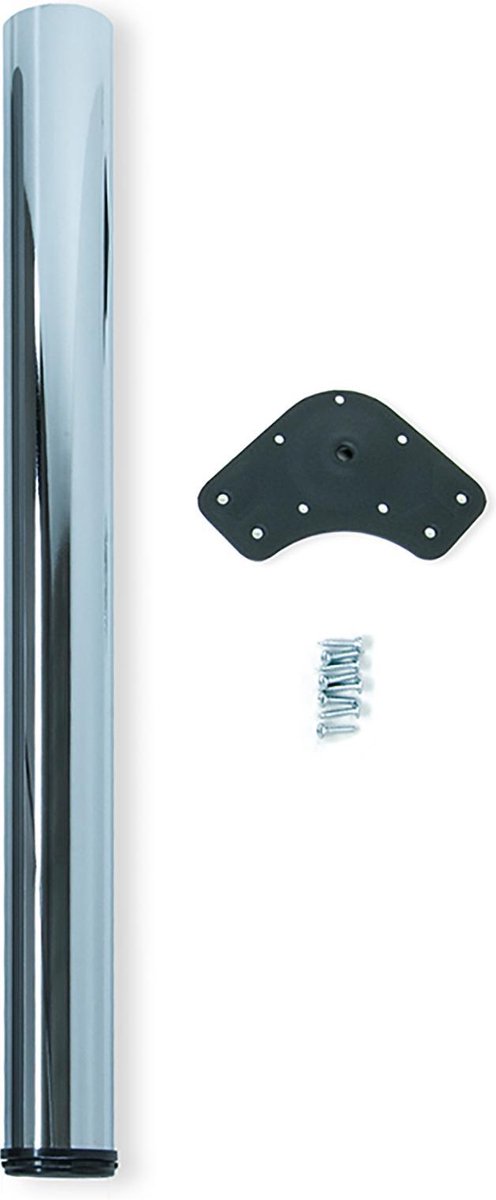 Emuca Tafelpoot, D. 60 mm, verstelbaar 870-890 mm, Staal, Verchroomd