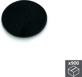 Emuca Afdekplaatjes, zelfklevend, D. 20 mm, Zwart, 900 st.
