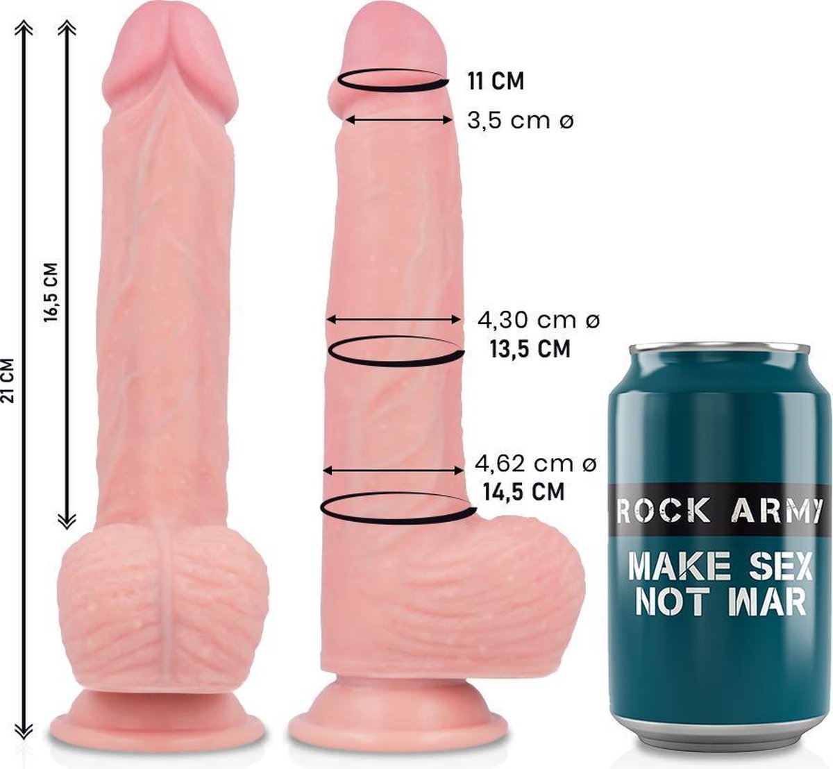 ROCK ARMY | Rockarmy Liquid Silicone Premium Spitfire Realistic 21cm