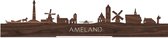 Standing Skyline Ameland Notenhout - 40 cm - Woondecoratie design - Decoratie om neer te zetten - WoodWideCities