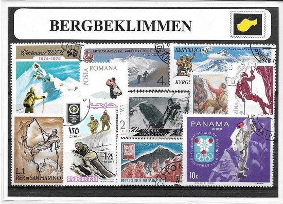 Afbeelding van het spel Bergbeklimmen – Luxe postzegel pakket (A6 formaat) : collectie van verschillende postzegels van bergbeklimmen – kan als ansichtkaart in een A6 envelop - authentiek cadeau - kado - geschenk - kaart - klimsport - boulderen - alpinisme - abseilen