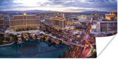 Centrum Las Vegas Poster 120x60 cm - Foto print op Poster (wanddecoratie woonkamer / slaapkamer)