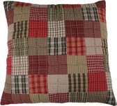 Hoyz | Kussen Patchwork Groen | 45 X 45 | Sierkussen Voor Woonkamer Of Slaapkamer