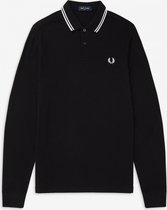 Fred Perry Twin Tipped Polo L/S Black - XS