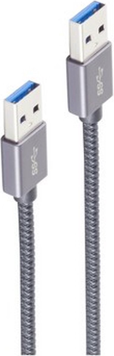 shiverpeaks Basic-S USB-kabel USB 3.2 Gen 2 (3.1 Gen 2) 2 m USB A Grijs