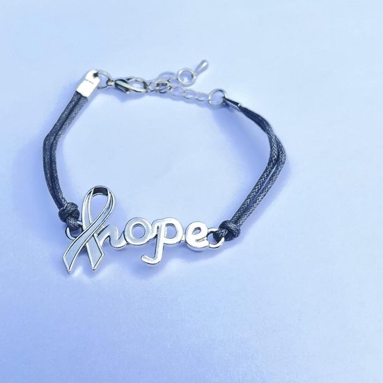 GoedeDoelen.Shop | Armband Ribbon of Hope | Pink Ribbon Sieraad | Hope | Ribbon | Polsmaat 16,5 - 21 cm | Wellness-House