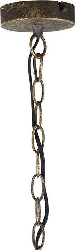 Light & Living Hanglamp Emine - Bruin - 43.5x43.5x40.5cm - Modern - Hanglampen Eetkamer, Slaapkamer, Woonkamer